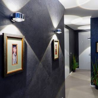 Puk Maxx Wand, LED, heldere lenzen, chroom chroom, helder