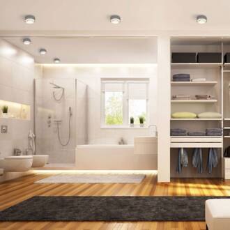 Puk Meg Maxx Plus plafondlamp, mat chroom, G9