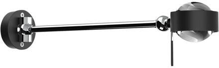 Puk Mini Hotel LED 30cm lenzen helder, zwart/chroom matzwart, chroom, transparant