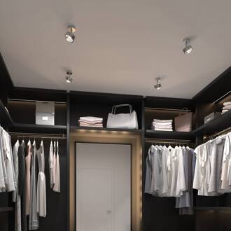 Puk Mini Turn LED spotglas helder 1-lamp chroom mat mat chroom, helder