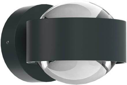 Puk Mini Wall LED 2x8W lenzen helder, antraciet mat antraciet mat, helder