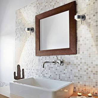 Puk Mini Wall+, G9, heldere glazen, mat chroom mat chroom, helder