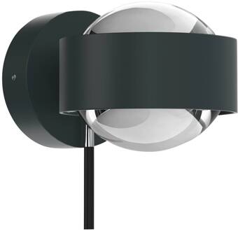 Puk Mini Wall+ LED, heldere lenzen, antraciet/chroom antraciet mat, chroom, helder