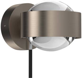 Puk Mini Wall+ LED, heldere lenzen, mat nikkel mat nikkel, helder