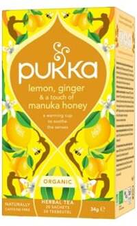 Pukka Lemon, Ginger & a touch of Manuka Honey - 20 zakjes
