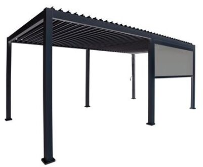 pull down windscherm - 3,6M - antraciet - 1 stuk Grijs