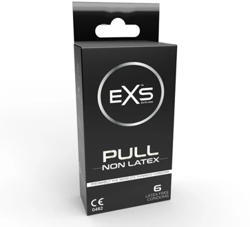 Pull Latexvrije Condooms Met Strip 6 stuks Transparant - 56 (omtrek 11,5-12 cm)