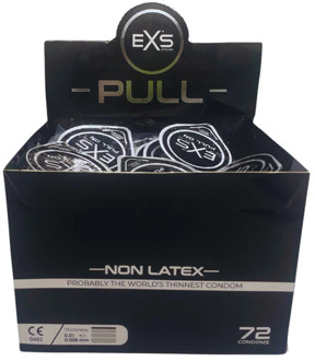 Pull Latexvrije Condooms Met Strip 72 stuks Transparant - 56 (omtrek 11,5-12 cm)