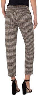 Pull-On Enkelbroek Met Pin-plooien Tan/ZwartAbstract Houndstooth Bruin - S