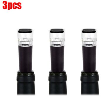 Pull-Out Vacuüm Fles Stop Rode Wijnfles Stop Champagne Flessenstop Afdichting Flessenstop 3stk