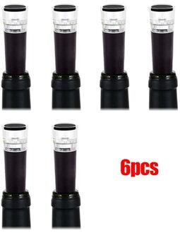 Pull-Out Vacuüm Fles Stop Rode Wijnfles Stop Champagne Flessenstop Afdichting Flessenstop 6stk