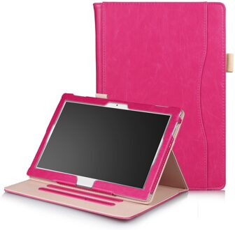 Pull Up luxe leren sleepcover hoes - Lenovo Tab E10 - Roze