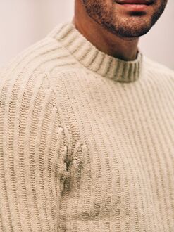 Pullover Boiled Wool Ecru Off-White - L,M,XL