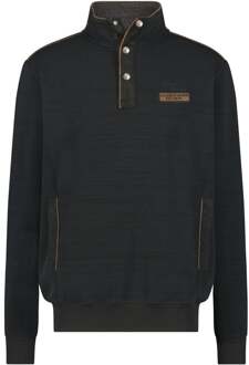 Pullover Buttons Waffle Rib Antra  L Grijs