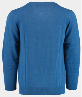 Pullover cotton regular fit kobalt 518100cct-13/655 Blauw - XL