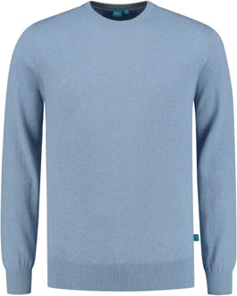 Pullover Crewneck Lightblue Melange   3XL Blauw