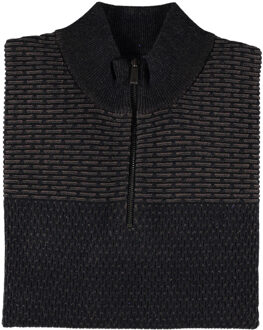 Pullover Half Zip Plated 2 Str Brown   XL Bruin