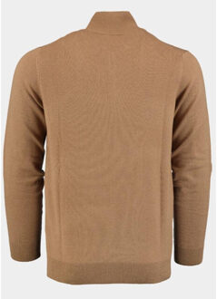 Pullover half zip polywool 3019900/630 - maat XXXL Bruin