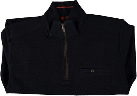 Pullover Half Zip Quilted Navy  S