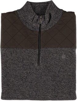 Pullover Half Zip Rough Twill Brown  M Bruin