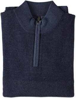 Pullover Half Zip Tuck Plated Mid Blue  XL Blauw