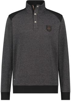 Pullover Herringbone Suede Details Antra  4XL Grijs