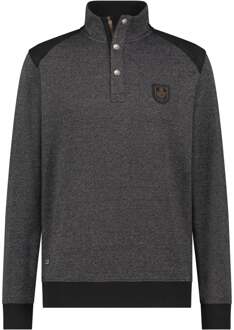 Pullover Herringbone Suede Details Antra  5XL Grijs