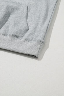 Pullover Hoodie Met Kangoeroezak Lichtgrijs