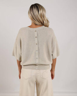 Pullover korte mouw nks03057 winnie Beige - L