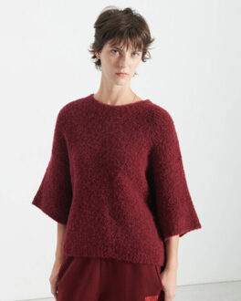 Pullover korte mouw zol18bh Bordeaux - XS / S