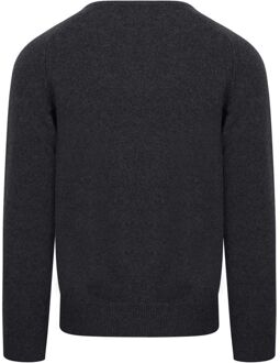 Pullover Lamswol Antraciet V Grijs - L,M,XXL