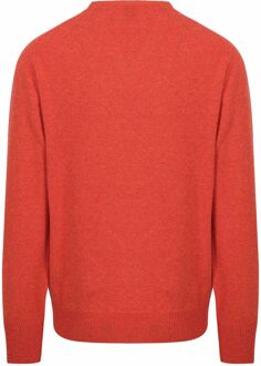 Pullover Lamswol V Inferno Oranje - XXL,3XL