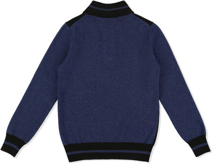 Pullover Met Rits Love - maat Zwart/blauw