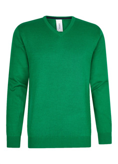 Pullover met v-hals Groen - XXL