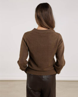 Pullover nkf03040 intarsia Bruin - XXL