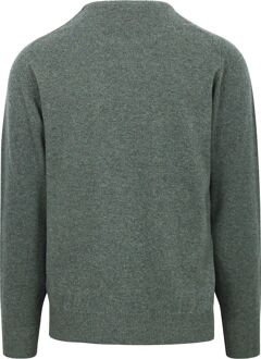 Pullover O-neck Lambswool Landscape Groen Donkergroen - 3XL,XL