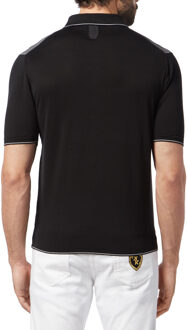 Pullover Polo-Nek Crest - maat S Zwart