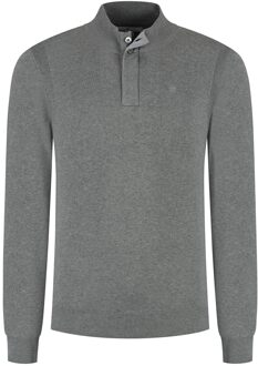Pullover Premium Half Zip Jers Grey Melé  L Grijs