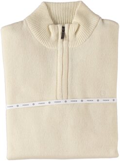 Pullover Premium Half Zip Jersey Knit White  3XL