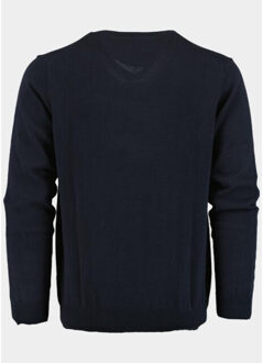 Pullover ronde hals 100% katoen 8100cct/60 Blauw - S