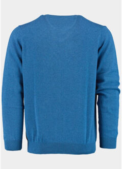 Pullover ronde hals 100% katoen 8100cct/655 - maat XL Blauw