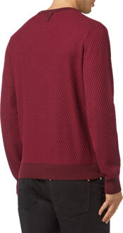 Pullover Ronde Hals Crest Bordeaux
