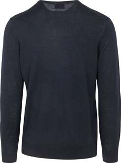 Pullover V-Hals Merinowol Navy Donkerblauw - L,M,S,XL