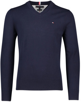 Pullover V-Hals Navy Donkerblauw