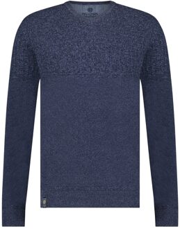 Pullover V-neck Structure Knit Navy  2XL