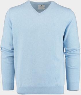 Pullover vince v-neck pullover flat kn 24105vi01bo/210 light blue Blauw