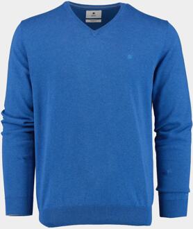 Pullover vince v-neck pullover flat kn 24105vi01bo/240 blue Blauw - 4XL