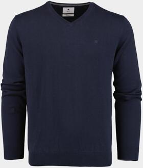 Pullover vince v-neck pullover flat kn 24105vi01bo/290 Blauw - L