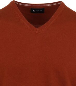 Pullover Vini V-Hals Oranje Rood - M