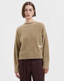 Pullover w220704 Bruin - L